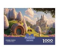 Fantasy_Village_with_Gnomes 1000 Pzas Corte Preciso Rompecabezas Enchanted Kingdom Familia Jigsaw Decoración Adultos 70x50cm/1000pcs