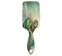 Fantasy Vintage Sea Turtle 3D Peine para el cabello, cepillo para desenredar el cabello, cepillo saludable para mujeres, cepillos para cabello fino