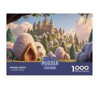 Fantasy_World 1000 Piece Corte Preciso Rompecabezas Enchanted Kingdom Vibrante Jigsaw Decoración Niños 52x38cm/1000pcs