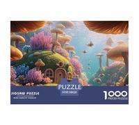 Fantasy World of Mushrooms 1000 Piezas Papel Ecológico Rompecabezas Underwater Dwelling Liberador De Estrés Juego Creativo Puzzle para Adultos Y Niños 38x26cm/1000pcs
