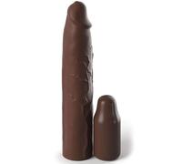 FANTASY X-TENSIONS Elite Sleeve - funda para pene 22,86 cm con extensible desmontable 7,62 cm (marrón)