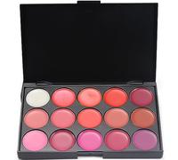 FantasyDay® 15 Colores Brillo de Labios Paleta de Maquillaje Cosmética - Perfecto para Sso Profesional y Diario