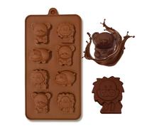 FantasyDay® 8 cavidades moldes de silicona para hielo, tartas, chocolate - 100% alimentarias y sin bpa - Animales bonitos