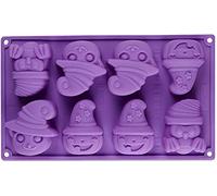 FantasyDay Premium Antiadherente Moldes para Tartas, Moldes de Silicona para Caramelos, Chocolate, Hornear, Tarta, Galletas, Jabón, Hielo - Calabaza de Halloween