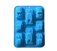 FantasyDay Premium Antiadherente Moldes para Tartas (Set de 2), Moldes de Silicona para Caramelos, Chocolate, Hornear, Tarta, Galletas, Jabón, Hielo - Coches de Dibujos Animados