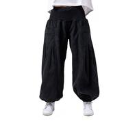 FANTAZIA Pantalón Bouffant Aladin Cinturón Diadema Terciopelo Jasnight - Talla S a XXXL Negro, Negro , XL
