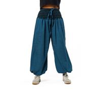 FANTAZIA Pantalones anchos Unisex de escape Madikeri - Talla única Azul, azul, Talla única