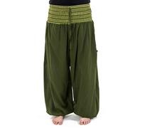 FANTAZIA - Pantalones Harem de Gran tamaño, Mixtos del ejército Verde pakho - Talla única Caqui, Caqui, Talla única Grande