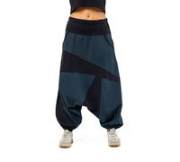 FANTAZIA - Pantalones harem Zen mixtos de algodón etnika, talla S a XXXL azul, azul, S además de su talla