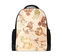 FANTAZIO - Abalorio para Mochila, diseño de Animales del Desierto con Jirafa de león, Camel, búho, Mochila Escolar