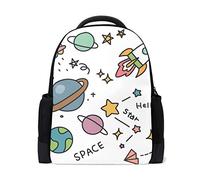 FANTAZIO Abalorios de Mochila Rocket Space Star Mochila Escolar Daypack