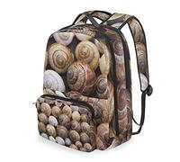 FANTAZIO - Juego de Mochilas y Bolsa Cruzada con Caracoles, Playa, Escuela