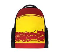 FANTAZIO - Mochila con dijes de Gatos y Nueve Vidas, Mochila Escolar