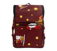 FANTAZIO - Mochila de Navidad con diseño de muñeco de Nieve y Estrellas, Invierno, Mochila para portátil, para Viajes, Senderismo, Camping, Mochila Casual, Grande, para la Escuela