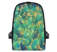FANTAZIO Mochila Delgada con Hojas Tropicales para Plantas, Mochila de Viaje con Cremallera para niños
