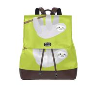 FANTAZIO Mochilas Alegre Perezoso Escuela bolsa de cuero Daypack