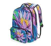 FANTAZIO Mochilas Blooming Lotus con bolsa cruzada desmontable