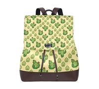 FANTAZIO Mochilas Cute Cactus School bag cuero Daypack