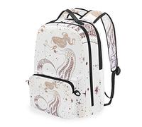 Fantazio Mochilas Hermosa sirena con luna en su mano patrón con bolsa cruzada desmontable