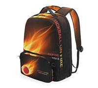 FANTAZIO Mochilas Kickball On Fire con bolsa cruzada desmontable