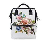 FANTAZIO Mochilas Rose Art Of Paint School Bag lona Daypack