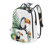 FANTAZIO Mochilas Tropical Parrot con bolsa cruzada desmontable