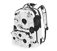FANTAZIO Mochilas y Bolsa Cruzada Sloth Life Sketching School Bag Set