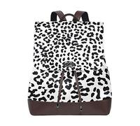 FANTAZIO Mochilas Young Design Leopard Print School Bag Daypack de piel