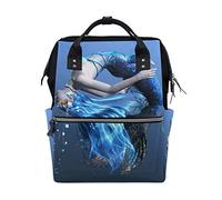 FANTAZIO Mummy Mochila 3D CG Rendering of A Mermaid Pattern School Bag