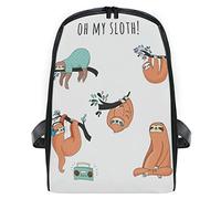 FANTAZIO Oh My Sloth Mochila Delgada con Cierre Mochila de Viaje para niños