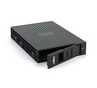 Fantec MR-25 SAS I, II + SATA I, II, III, Marco para un Disco Duro o SSD de 2,5 Pulgadas en una bahía de 3,5 Pulgadas. Carcasa de plástico Negro.
