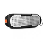 Fantec Novi T30 - Altavoz portátil impermeable con Bluetooth 4.1, 30h de reproduccion, 10m de alcance, manos libres y microfono, color plata