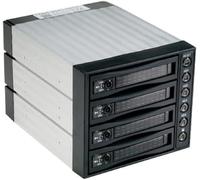 FANTEC SNT-BA3141-1 Backplane, Caja para 4 Discos Duros de 3,5 Pulgadas (8,9 cm), para Montar en un Compartimento de 5,25'', Ventilador de 80mm, Negro