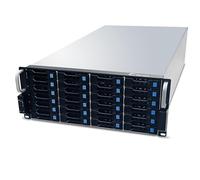 Fantec SRC-4240X07 - Recinto de Almacenamiento de 19" Rack para 24 Discos Duros de 3,5" SAS/SATA, Indicadores LED, Ventilador, Color Plata