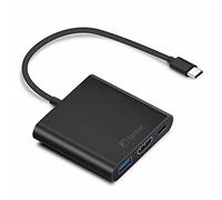 Fantec UMP-HDMI4K-PD - Adaptador USB Tipo C con 1 Cable HDMI 4K, Color Negro