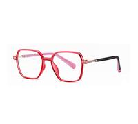 Fantiace Marco de anteojos para niños, color caramelo TR90 + lentes de bloqueo de luz azul de metal, C5, 47-16-130-43