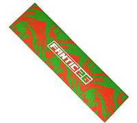 Fantic26 Cinta de agarre para patinete de acrobacias I Park I Kids Papel de lija antideslizante 58,5 cm I Apto para cubiertas de hasta 58,5 cm x 15,5 cm (remolino naranja/verde)