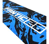 Fantic26 Patinete de acrobacias de repuesto I Park I Niños I Trick I Tret I Roller I Papel de lija antideslizante 58,5 cm I Apto para cubiertas de hasta 58,5 cm x 15,5 cm (remolino negro/azul)