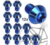 Fantic26 Titan M5x8 Torx Tornillos Para Disco Freno E-Bike (12 Piezas) Azul