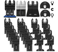 FANTICDE Hojas de Sierra Multiherramienta 28 Piezas, Accesorios Multiherramienta Hoja de Sierra Oscilante para Madera Plástico Metal, Accesorios de Herramientas Multifuncionales para Fein Multimaster