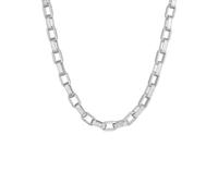 FANTIKAXW Collares gruesos con cadenas en relieve para hombres y chicos, collar rectangular con cadena Never Fade, joyería Rock punk Regalos