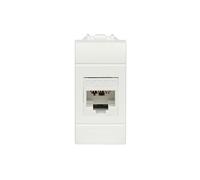 FANTON 23713-36 Toma de datos RJ45 UTP 180° cat.6 crimpado sin herramienta con adaptador para placas y soportes Bticino Living Light