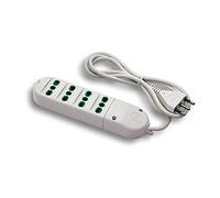 Fanton 41020 Regleta bipaso Italiana 2P + T 16 A con Cable, Blanco, 1,5 m