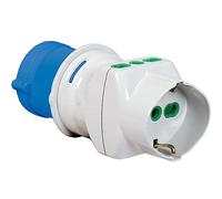 Fanton, 73090 - Adaptador industrial de enchufe 2P + T 16A CEE, color azul