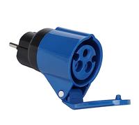 FANTON 78001-E Adaptador industrial, enchufe Schuko 2P + T 16 A, toma 2P+T 16 A 200-250 V 6 h IP44