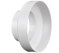 Fantronix Reductor de conducto redondo de 150 mm a 100 mm, acoplador de reducción de tubo de conducto de 6 a 4 pulgadas para ventiladores extractores, campana extractora, ventilación de secadora