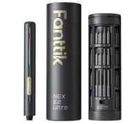 Fanttik Destornillador eléctrico E2 Ultra Mini, destornillador inalámbrico, máximo 0,6 N·m, 50 puntas magnéticas, hexagonal de 4 mm, almacenamiento magnético, herramienta de reparación para