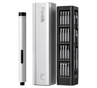 Fanttik Mini destornillador eléctrico, juego de destornilladores de precisión con 50 puntas de precisión magnéticas, par de 2 engranajes, sin cable, para cámara de teléfono, reloj portátil