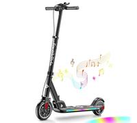FanttikRide T9 Apex Patinete Eléctrico para Niños de 1,3 a 1,7 m, Motor 200 W, Luces LED, Altavoz Bluetooth, Velocidades de 11/16/19 km/h, Altura Ajustable, Plegable, hasta 40 Minutos de Uso, Negro