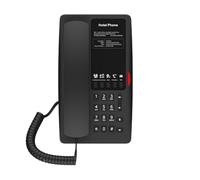 Fanvil H4 Teléfono IP para Hotel, 2 cuentas SIP, 5 teclas programables, PoE, negro